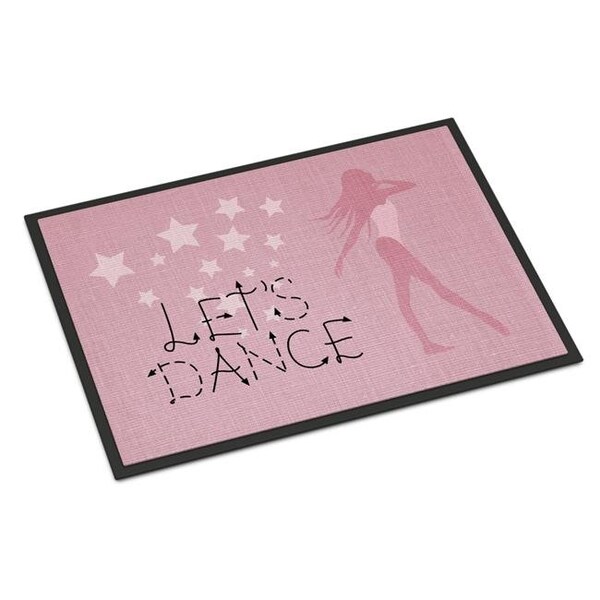 Carolines Treasures Carolines Treasures BB5375MAT 18 x 27 in. Lets Dance Linen Pink Indoor or Outdoor Mat BB5375MAT - main